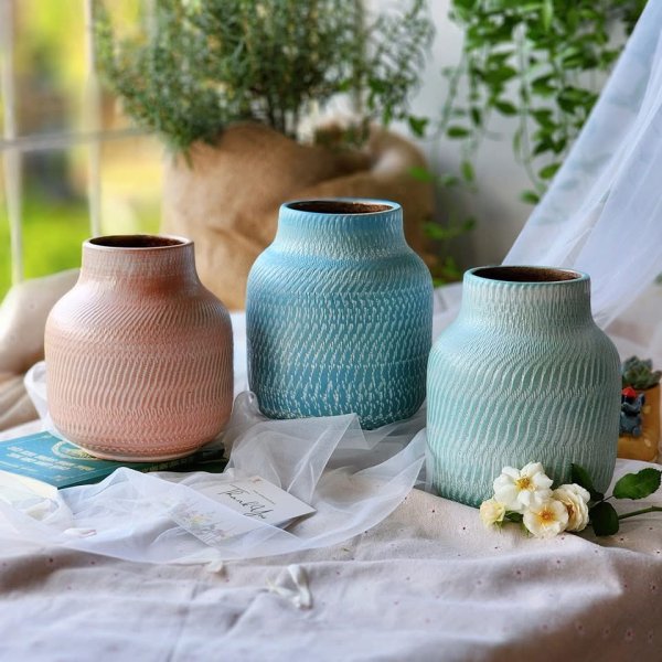 Bình gốm bóng đèn 18cm