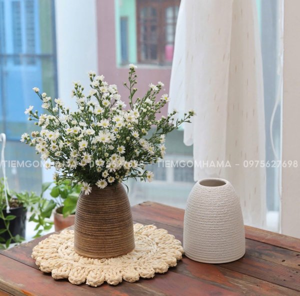 Bình gốm Chuông mini 15cm