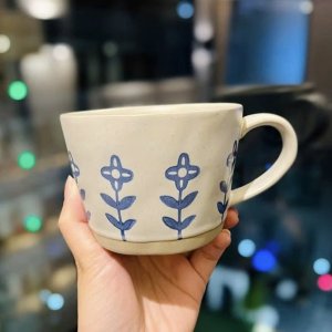 Alternative view of Ly gốm phong cách Nhật - hoa xanh