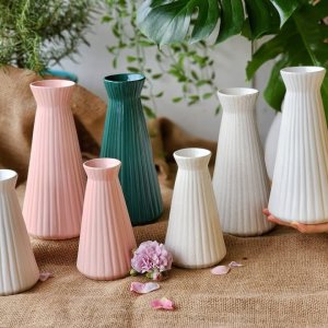 Bình gốm vân gỗ 17cm