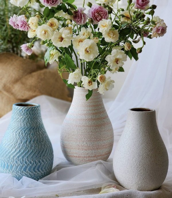 Bình gốm giọt lệ 18cm