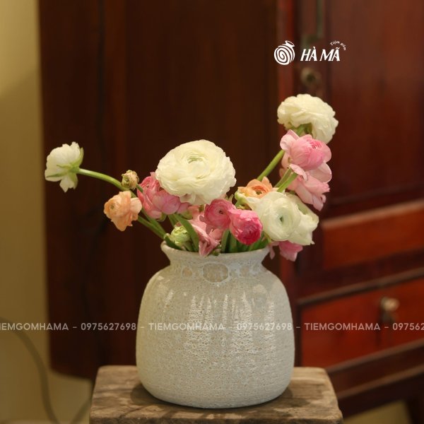 Bình giỏ cua lùn men nổ