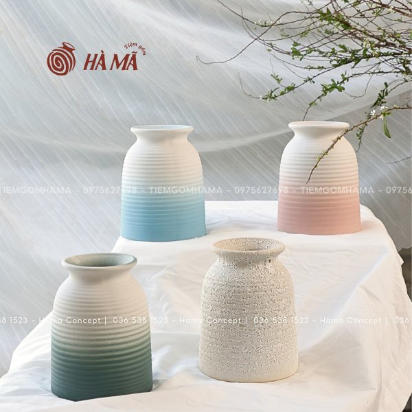 Bình gốm Ống Ganh 13cm