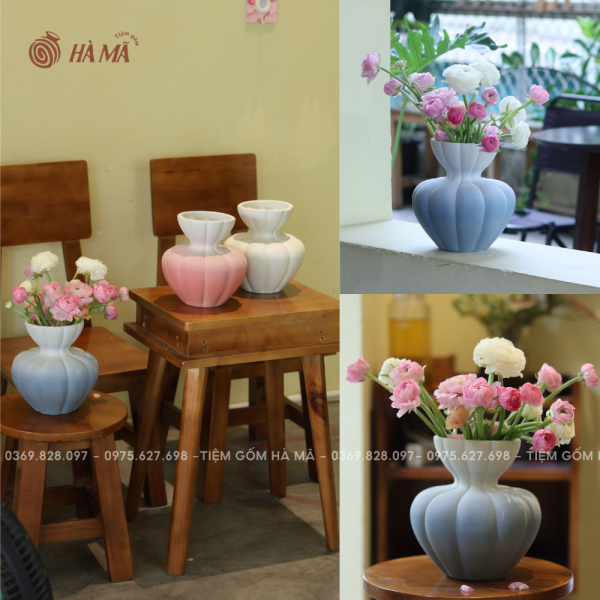 Bình Bí thắt eo màu pastel