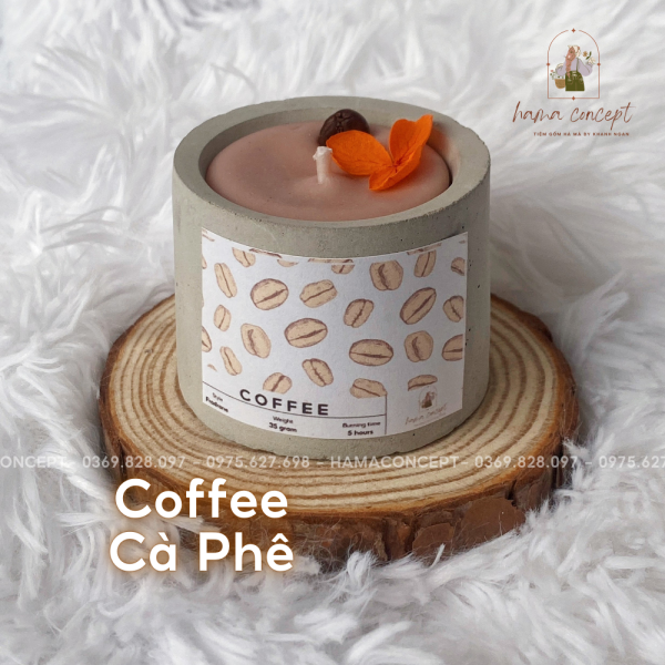 Nến thơm handmade cốc xi măng - Coffee
