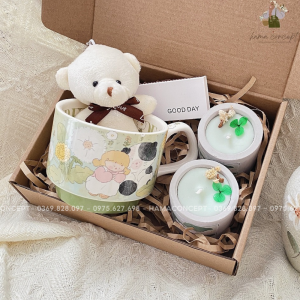 Alternative view of Nến thơm handmade cốc xi măng - White Lotus