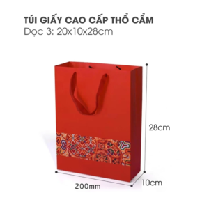 Túi giấy đựng quà lễ, tết | Hoa văn đơn giản