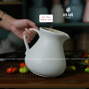 Bình gốm Ca sữa miệng vễnh lớn