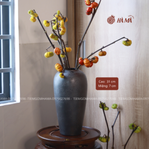 Bình gốm Boom đen 31cm